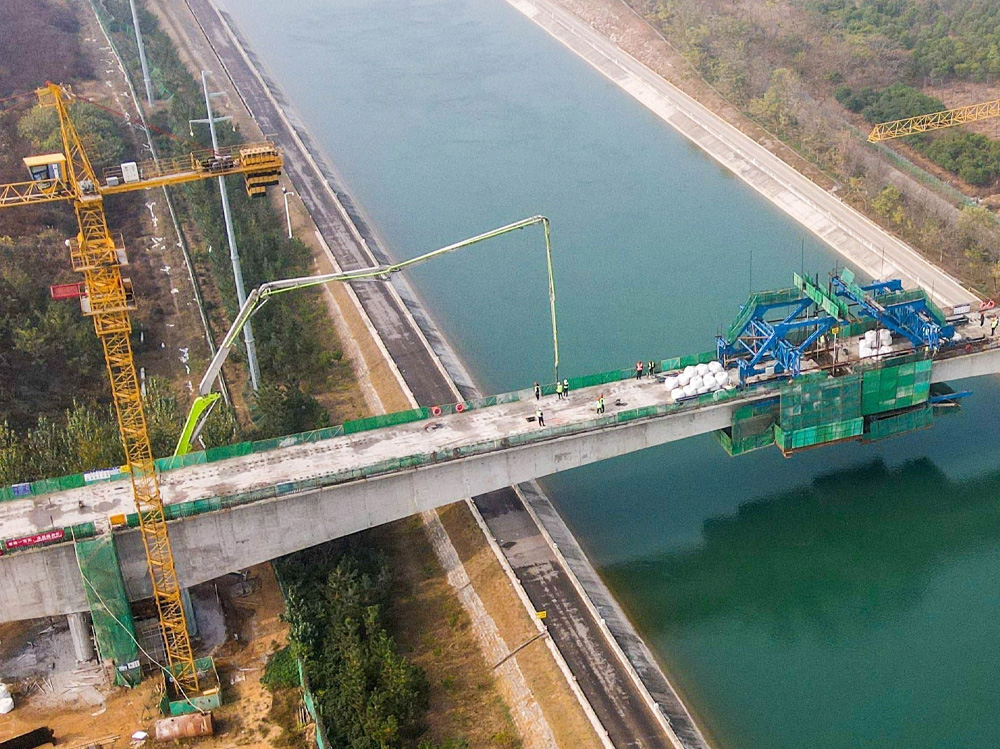 Bridge construction site
